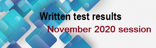Written test results 2020