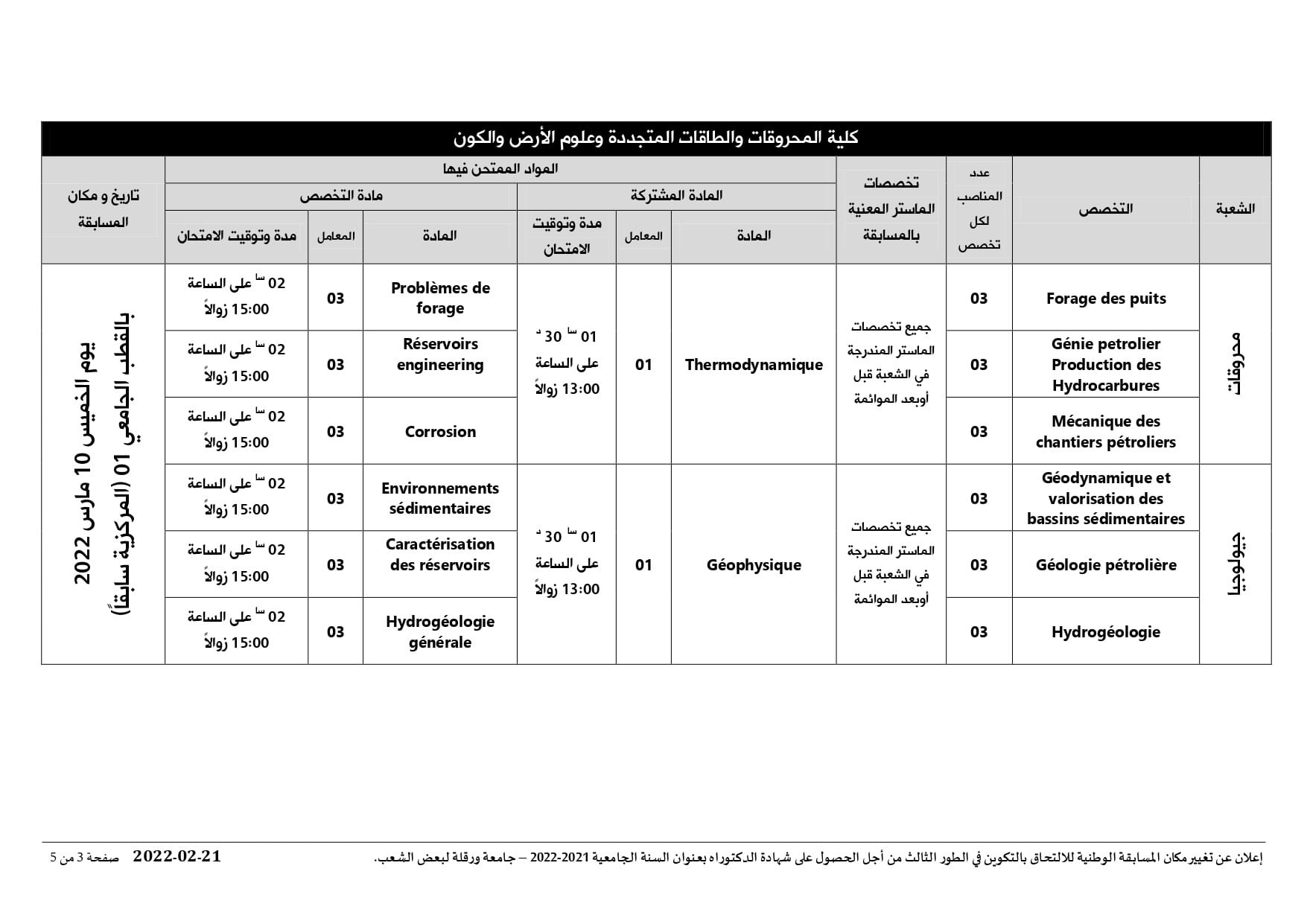 إعلان تغيير مكان المسابقة لبعض الشعب النهائي compressed page 0003 min
