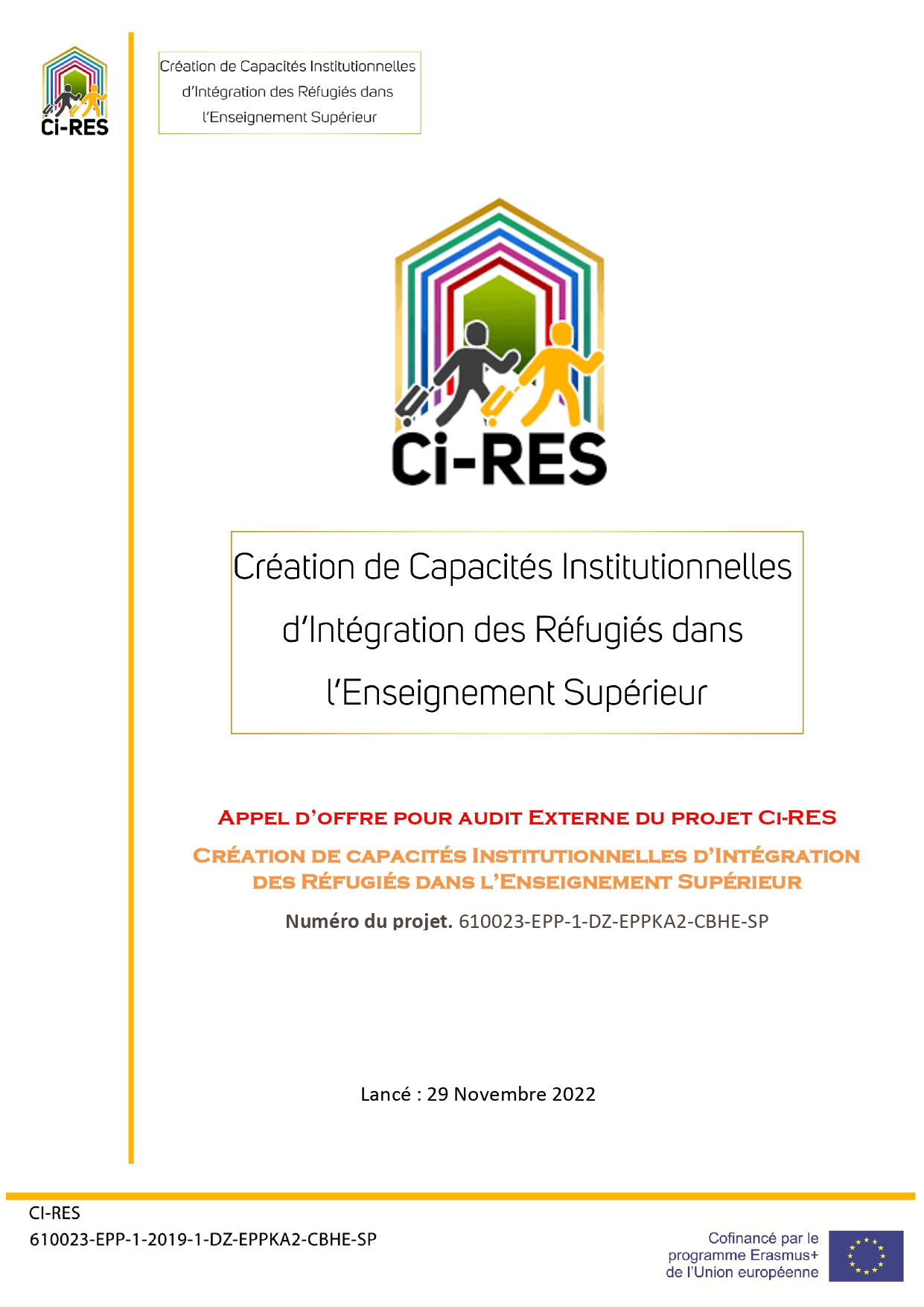 Appel doffre pour audit interne du projet Ci RES 1 2 1 page 0001