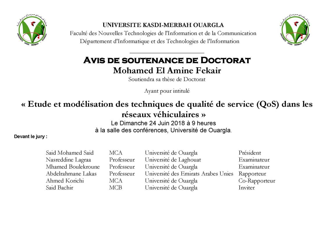 Soutenance Doc fekair 2018