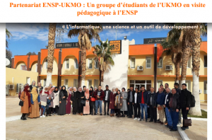 ENSP-UKMO partnership: A group of UKMO students on an educational visit to the ENSP