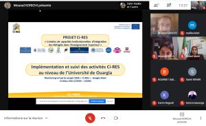 une s&eacute;ance de monitoring du projet Ci-RES le 21 Mars 2021