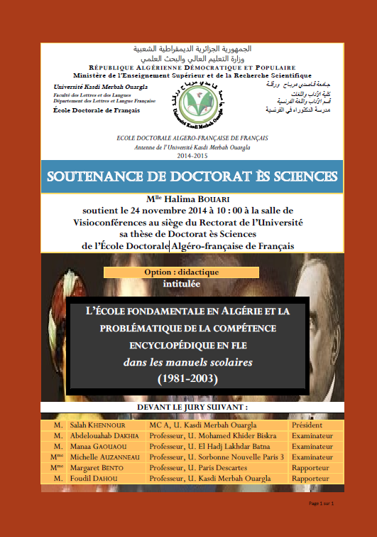 soutenance Halima bouari
